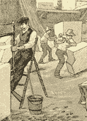 Tailleurs de pierre au Salagou